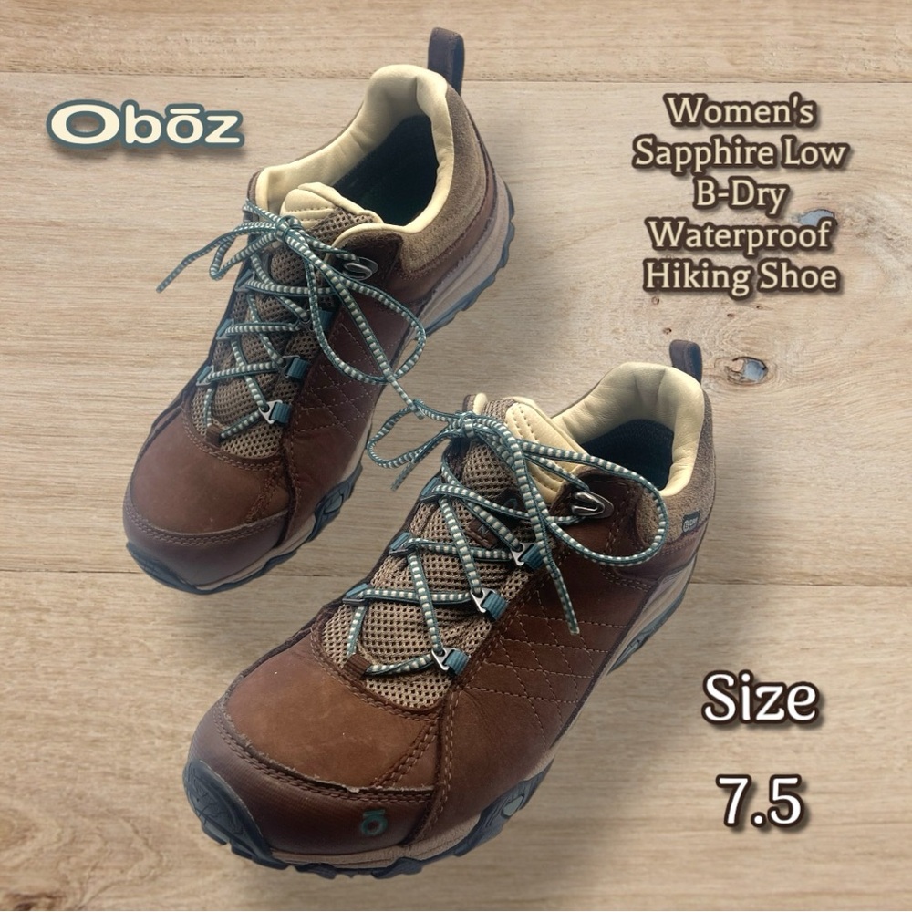 Oboz Women's Sapphire Low B-Dry Waterproof Hiking Shoe - Brown